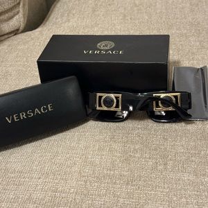 Versace Polarized Rectangle Sunglasses